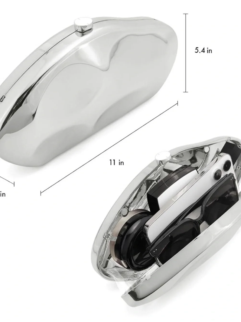 Modern Silver Clutch - Picture 5 of 7